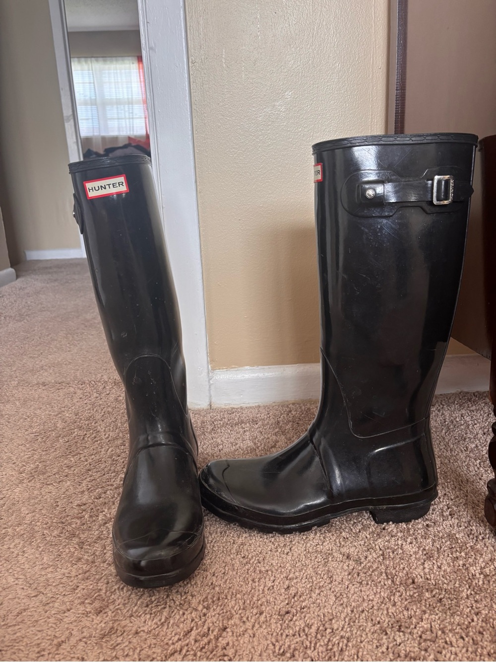 Hunter Black Men's Tall Original Rain Boots
